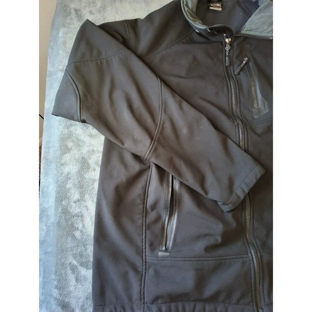 The North Face Summit Series Softshell Jacket Mens XXL Black Full Zip Fleece